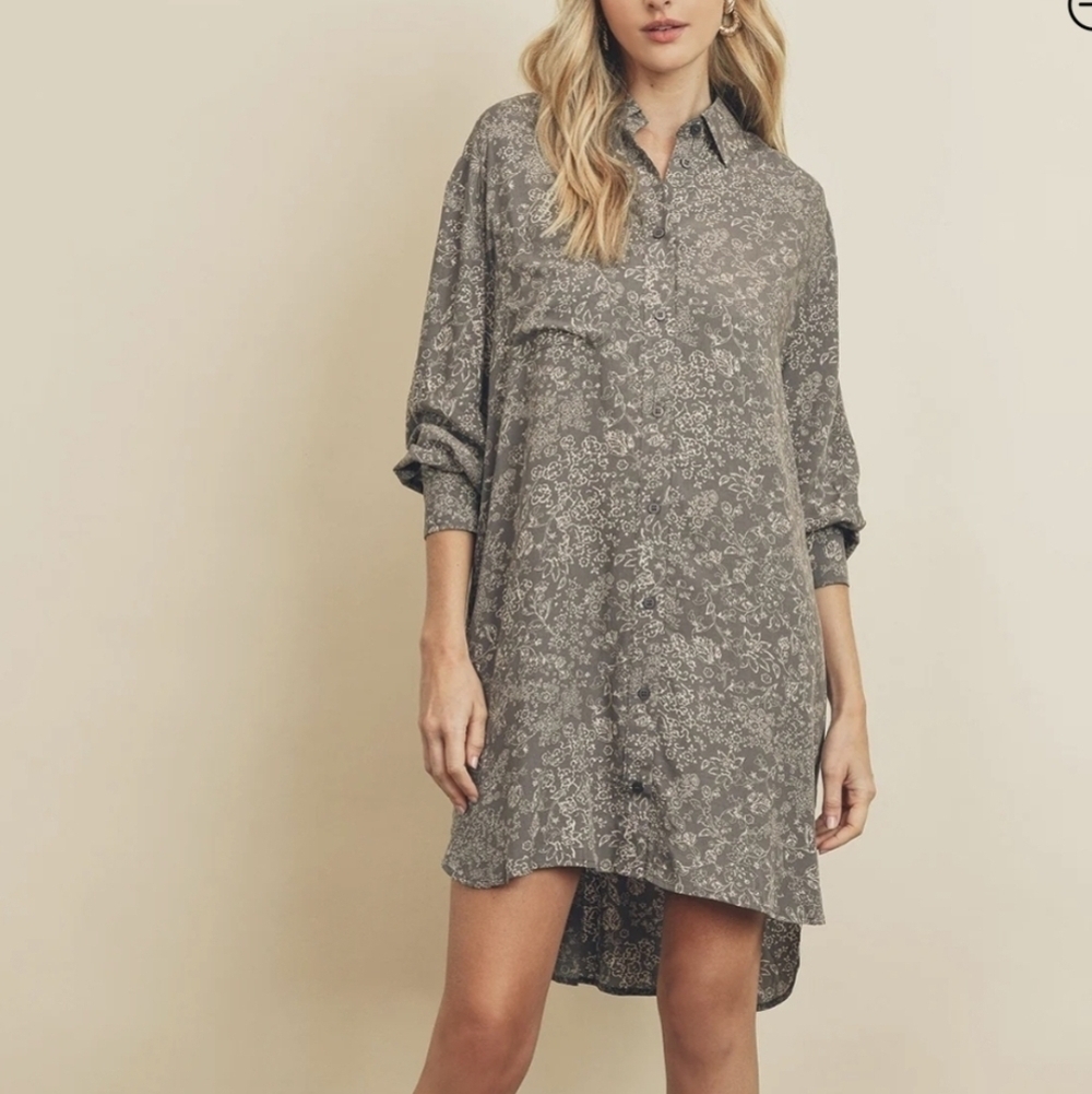 Dress Forum Floral Fara Shirt Dress - Size S